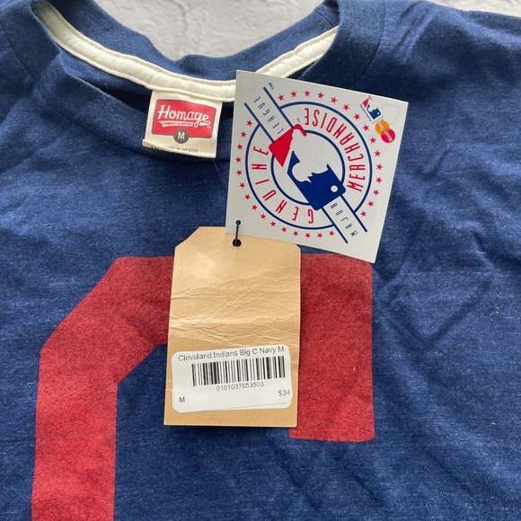 Homage Cleveland Indians Big C Short Sleeve Shirt - Picture 6 of 8